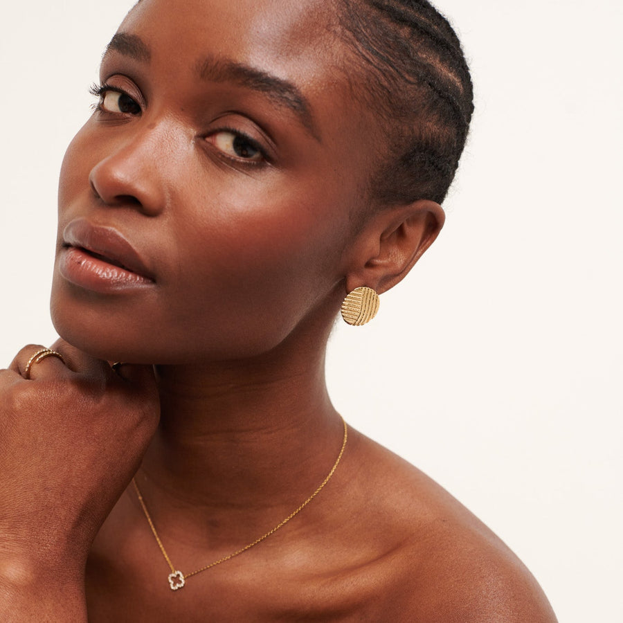 Textured Coin Earrings