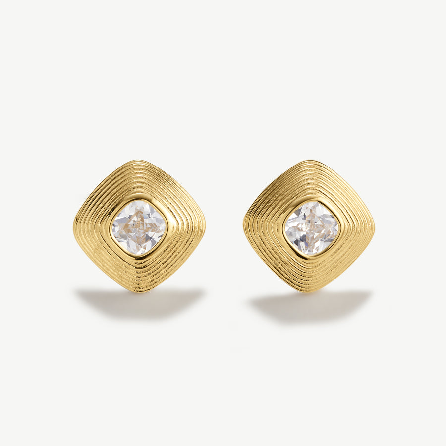 Statement Bezel Studs