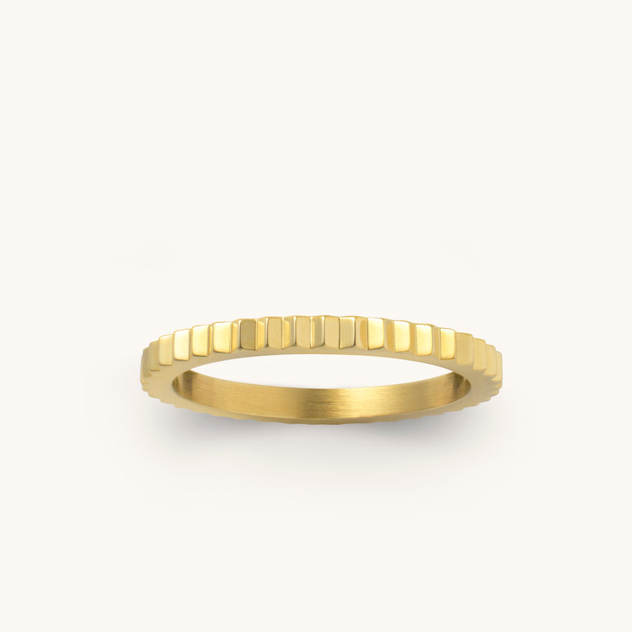 Mini Pleat Slim Ring