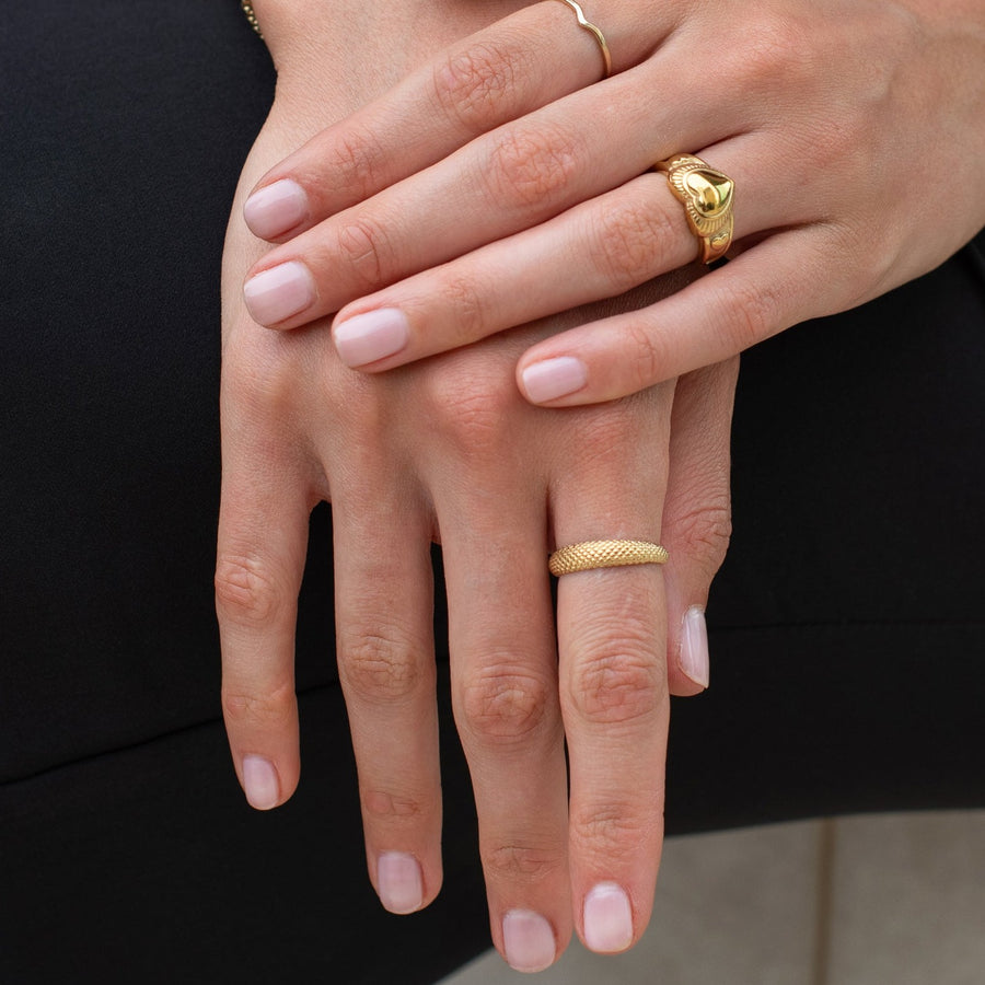 Textured Dome Ring