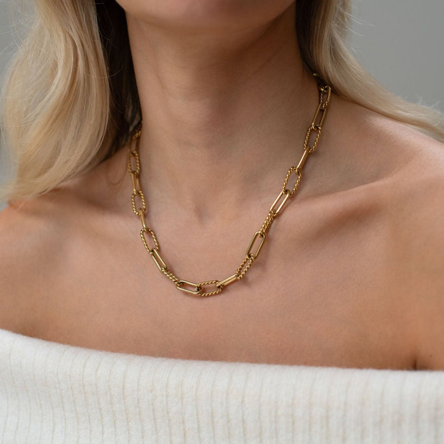 Statement Rope Paperclip Necklace