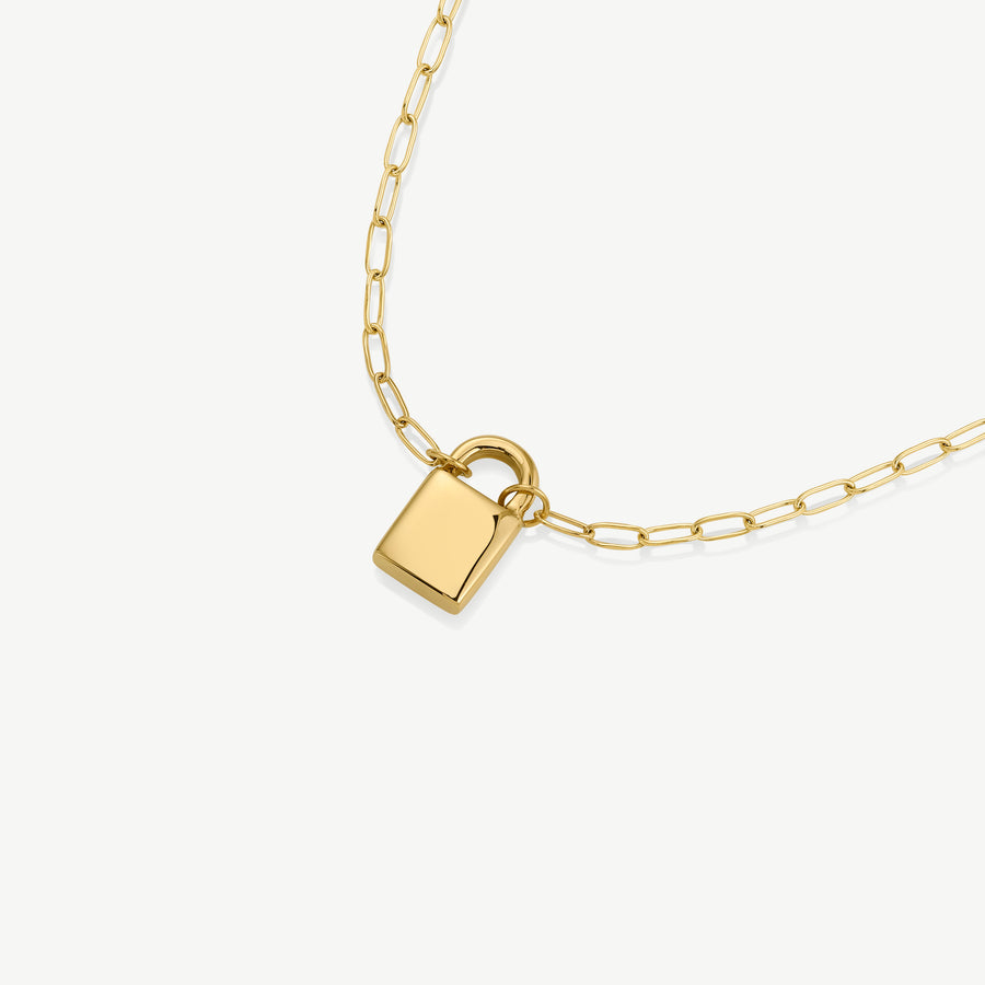 Engravable Padlock Necklace