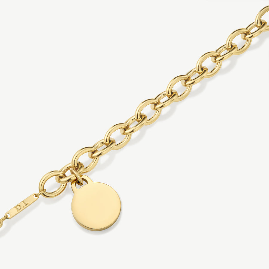 Engravable Classic Chunky Disc Bracelet